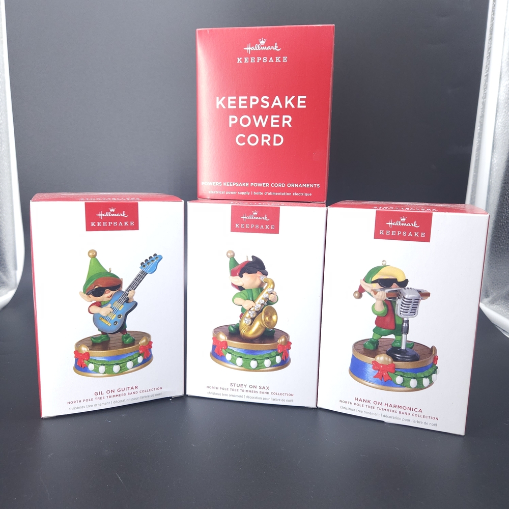 2024 Hallmark NORTH POLE TREE TRIMMERS Band Set Of 3 New With Power Cord